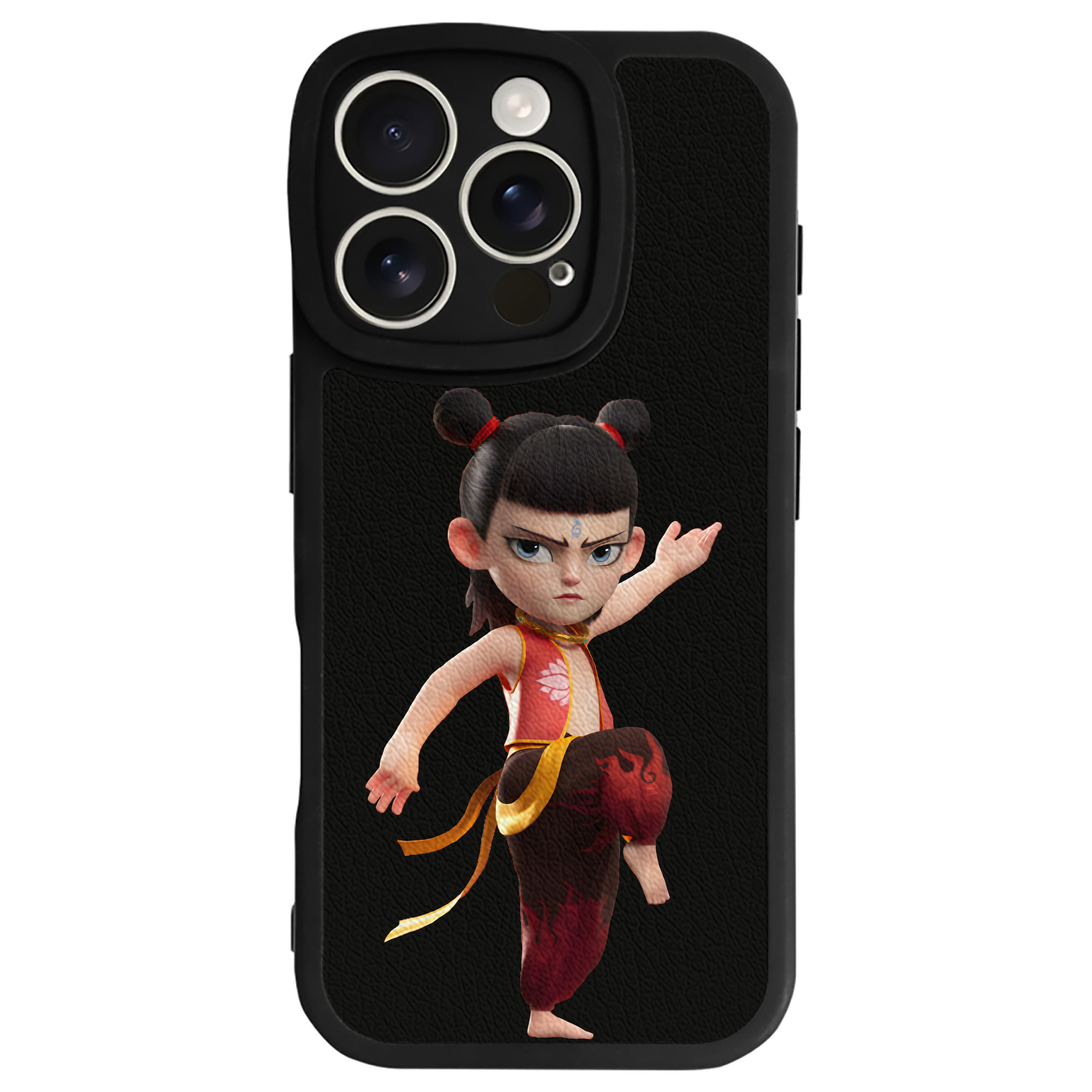 （画像用） Ne Zha 2 ナタ 魔童の大暴れ 【iPhone 16シリーズ対応】シリコンスマホケース（レザー調） 材質：シリコン